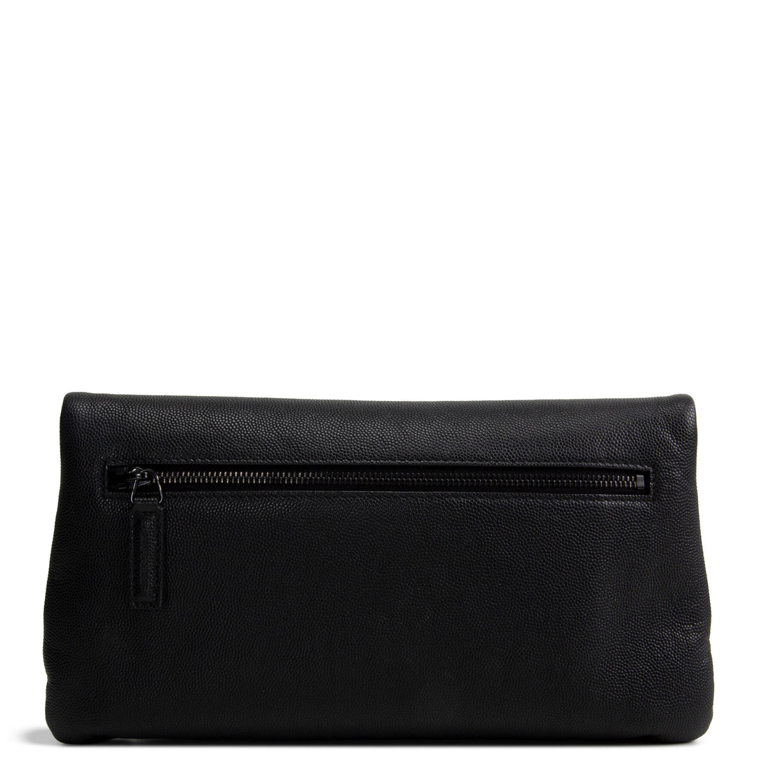 SAINT LAURENT West Hollywood Foldover Clutch - Black
