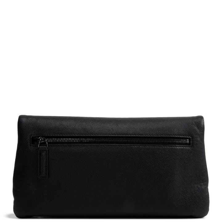 SAINT LAURENT West Hollywood Foldover Clutch - Black