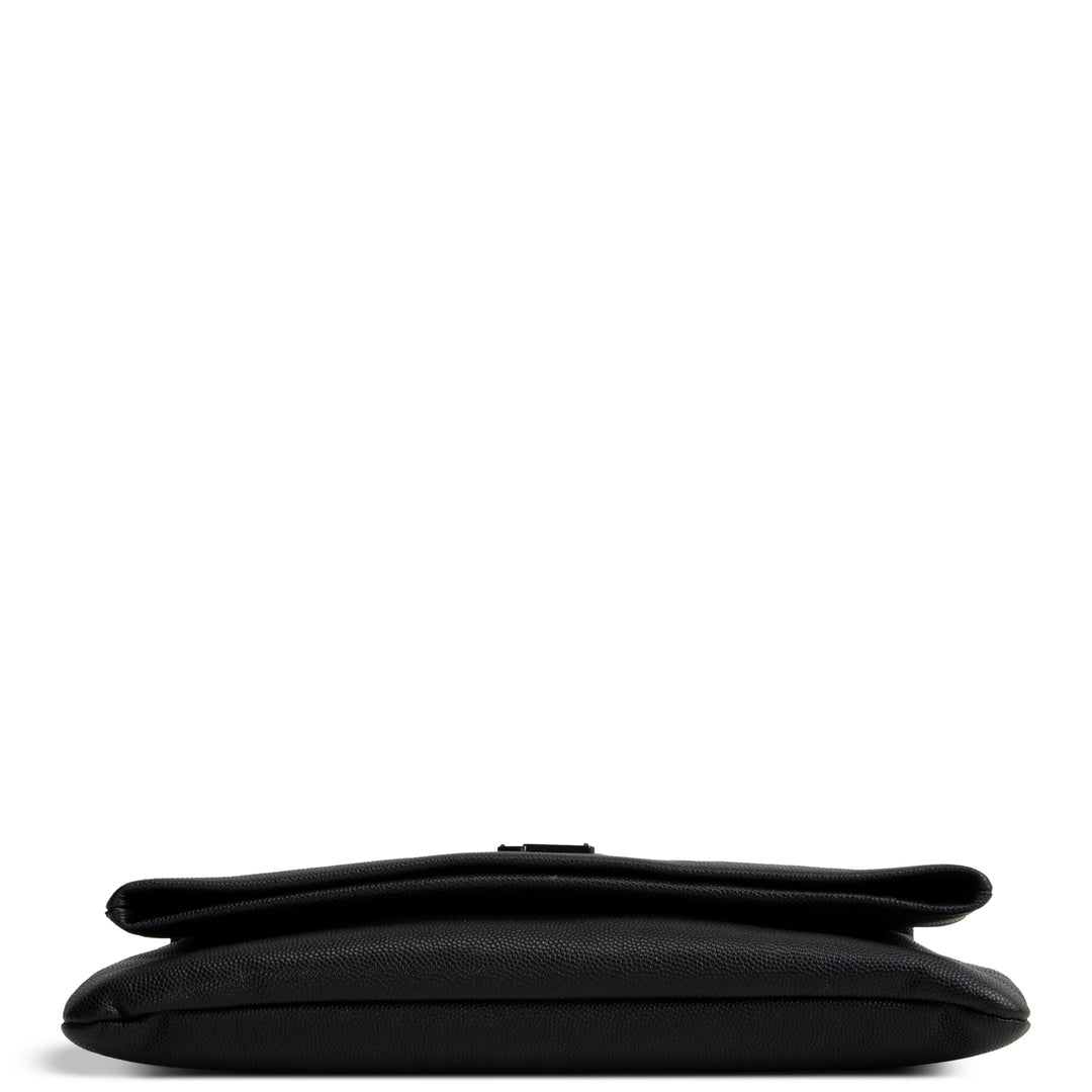 SAINT LAURENT West Hollywood Foldover Clutch - Black