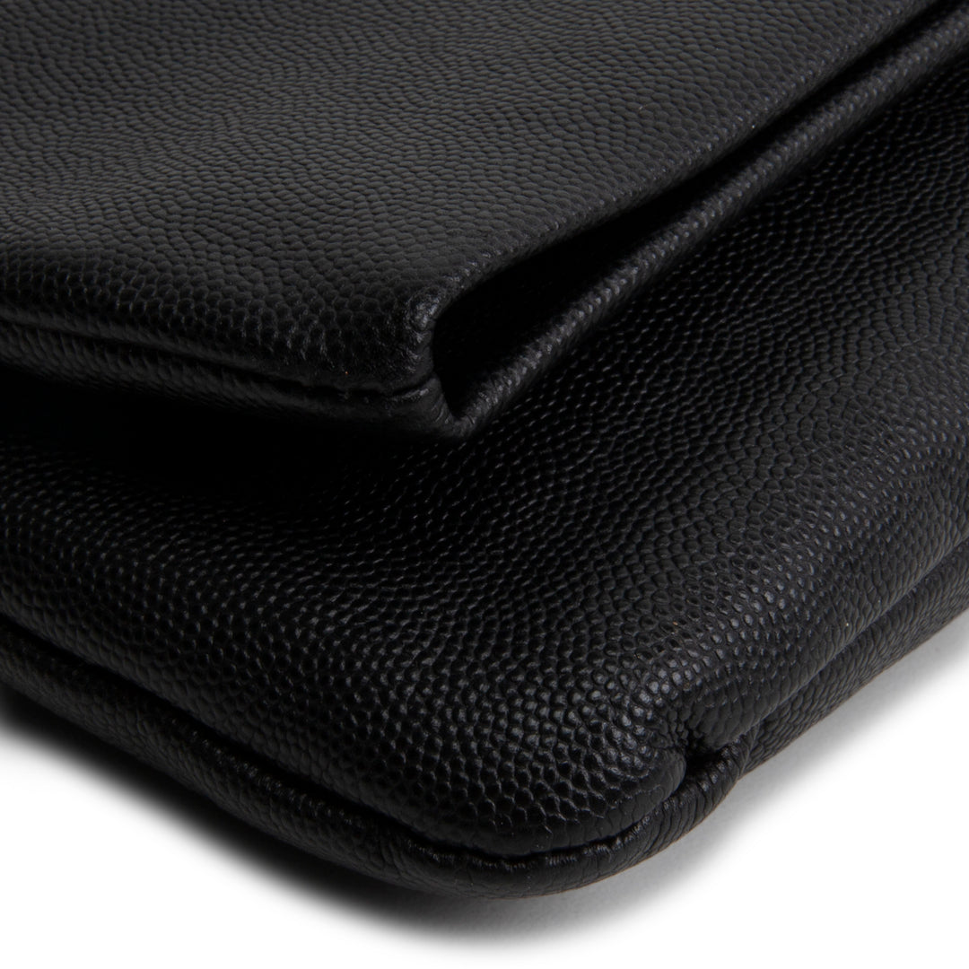SAINT LAURENT West Hollywood Foldover Clutch - Black