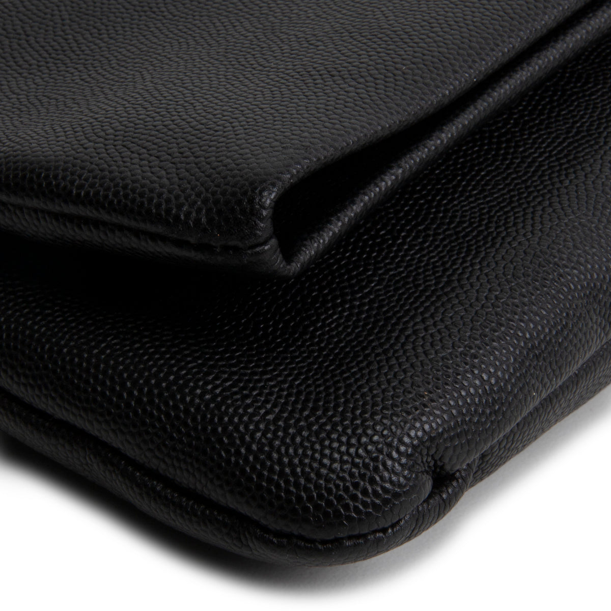 SAINT LAURENT West Hollywood Foldover Clutch - Black