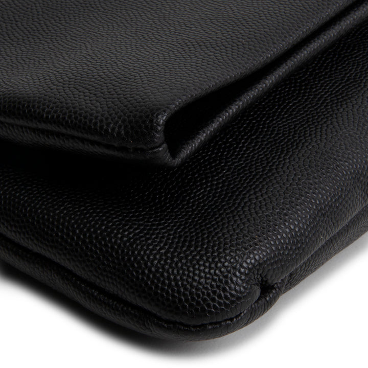 SAINT LAURENT West Hollywood Foldover Clutch - Black