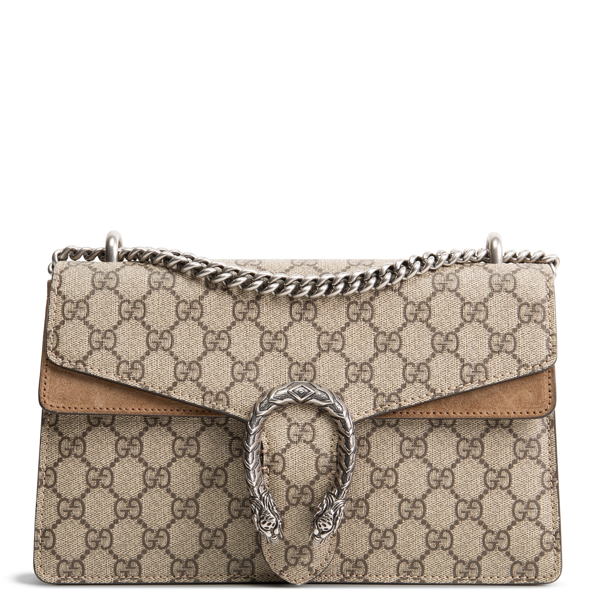 GUCCI GG Supreme Small Dionysus Shoulder Bag - Beige &amp; Ebony