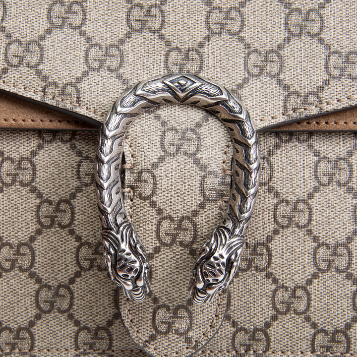 GUCCI GG Supreme Small Dionysus Shoulder Bag - Beige &amp; Ebony