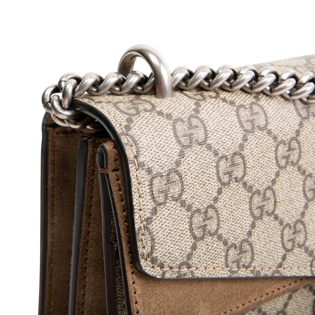 GUCCI GG Supreme Small Dionysus Shoulder Bag - Beige &amp; Ebony