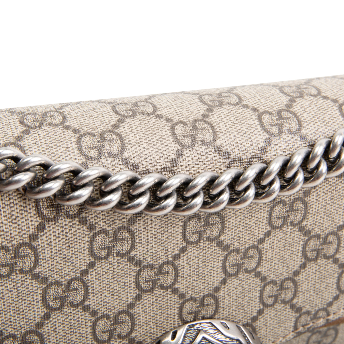 GUCCI GG Supreme Small Dionysus Shoulder Bag - Beige &amp; Ebony