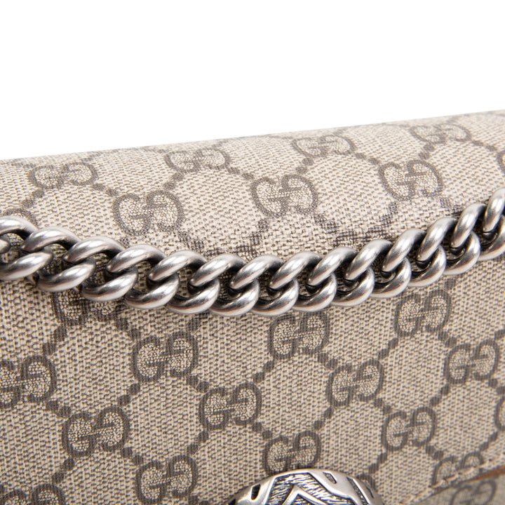GUCCI GG Supreme Small Dionysus Shoulder Bag - Beige &amp; Ebony