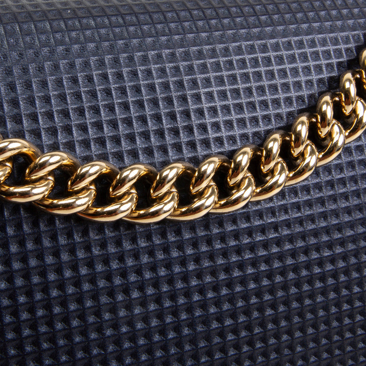 CHANEL Cubed Lambskin Embossed Large Boy Bag