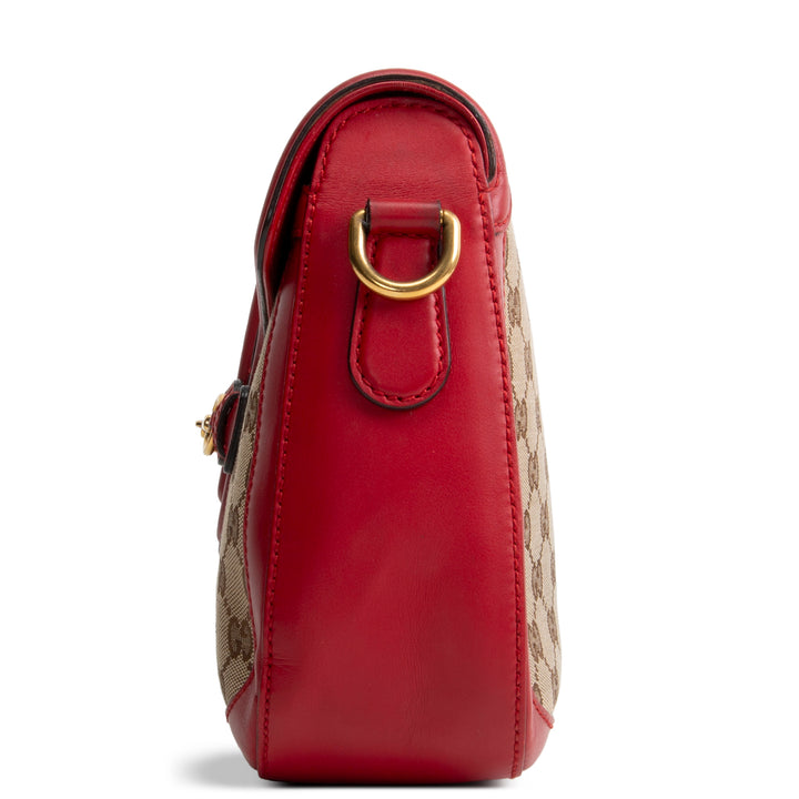 GUCCI GG Canvas Lady Web Medium Shoulder Bag OUTLET FINAL SALE