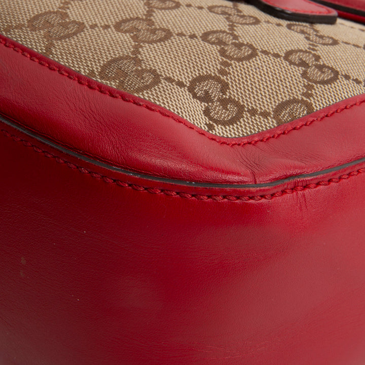 GUCCI GG Canvas Lady Web Medium Shoulder Bag OUTLET FINAL SALE