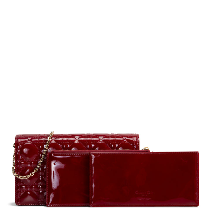 DIOR Patent Lady Dior Pouch on Chain
