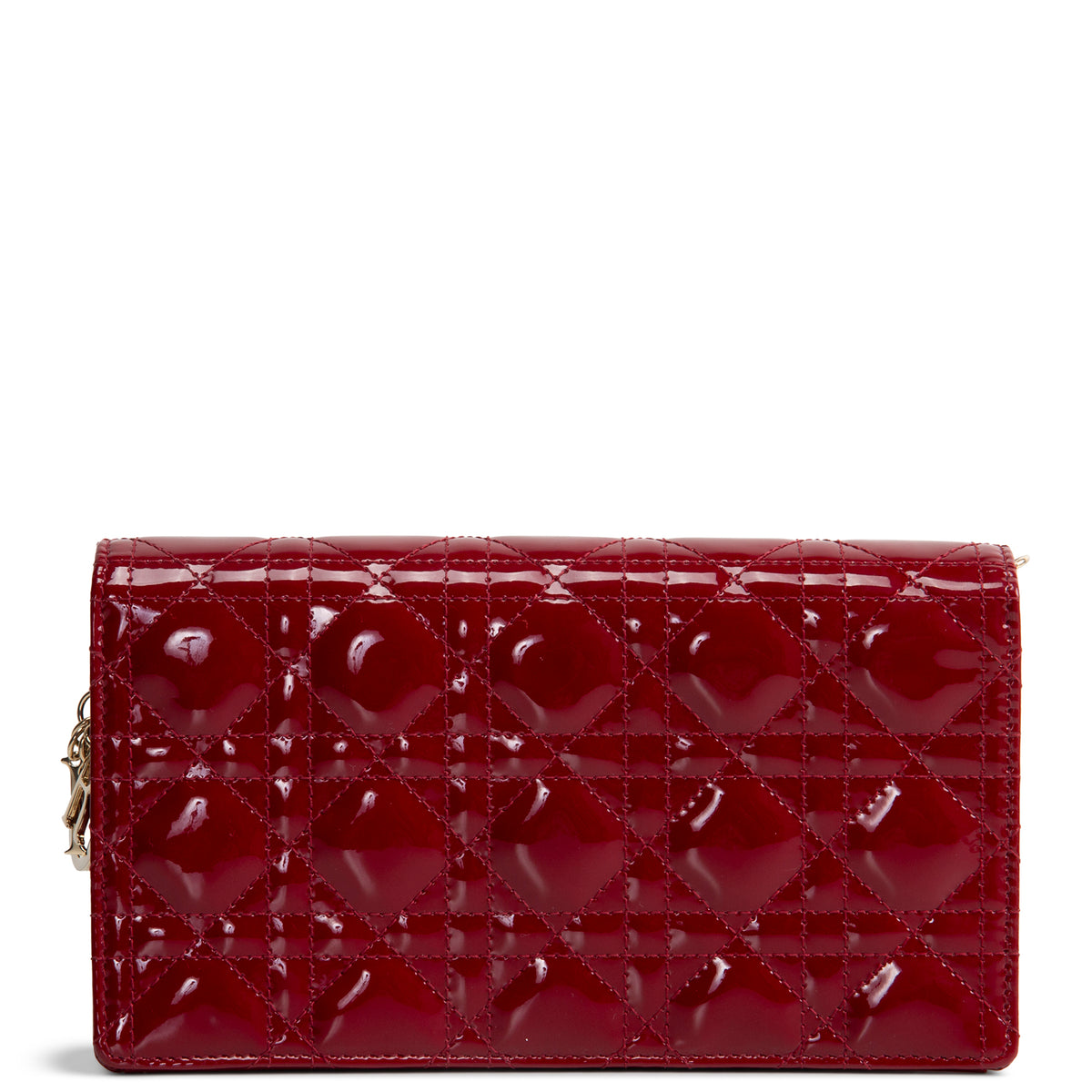 DIOR Patent Lady Dior Pouch on Chain