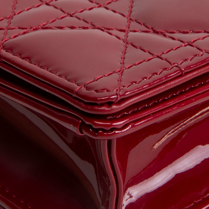 DIOR Patent Lady Dior Pouch on Chain