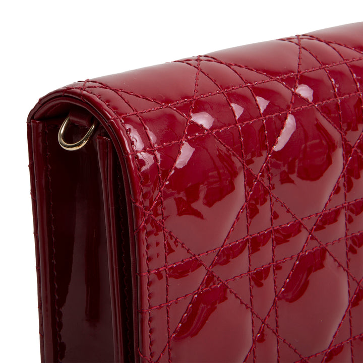 DIOR Patent Lady Dior Pouch on Chain