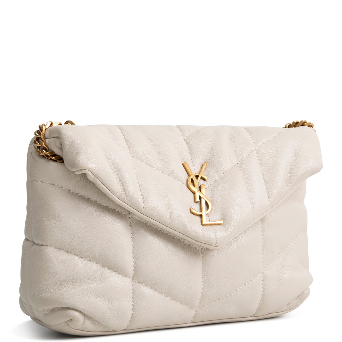 SAINT LAURENT Loulou Leather Toy Puffer Bag