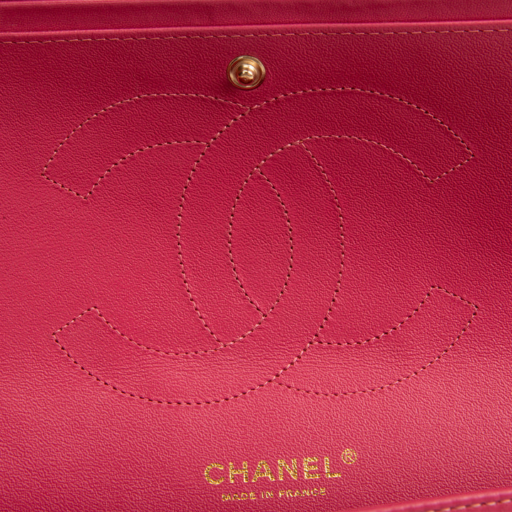 CHANEL Jumbo Quilted Lambskin Double Flap - Pink