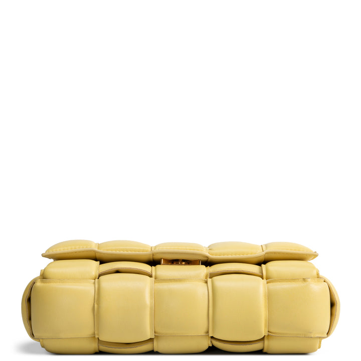 BOTTEGA VENETA Chain Intrecciato Cassette Shoulder Bag - Yellow