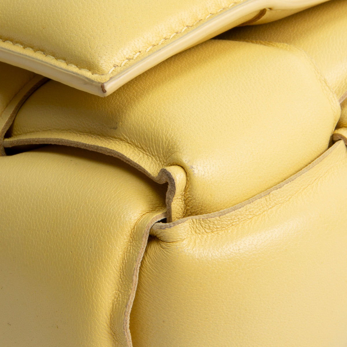 BOTTEGA VENETA Chain Intrecciato Cassette Shoulder Bag - Yellow