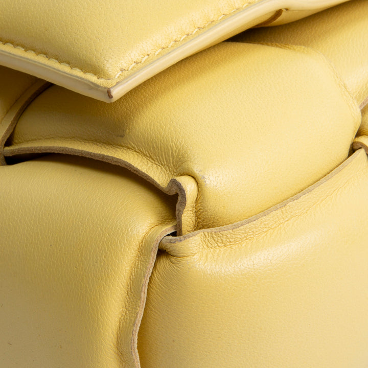BOTTEGA VENETA Chain Intrecciato Cassette Shoulder Bag - Yellow