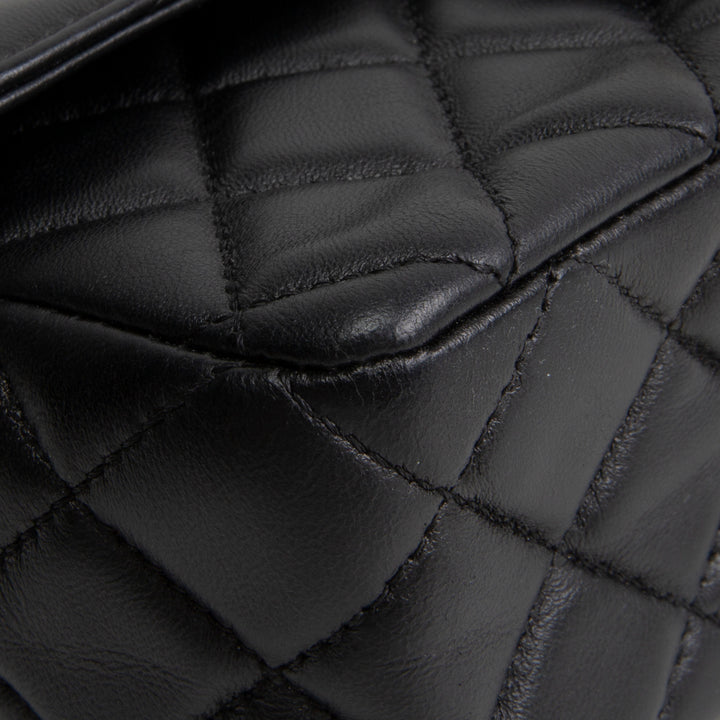 CHANEL Lambskin Quilted Mini Strass on Top Handle Flap Bag