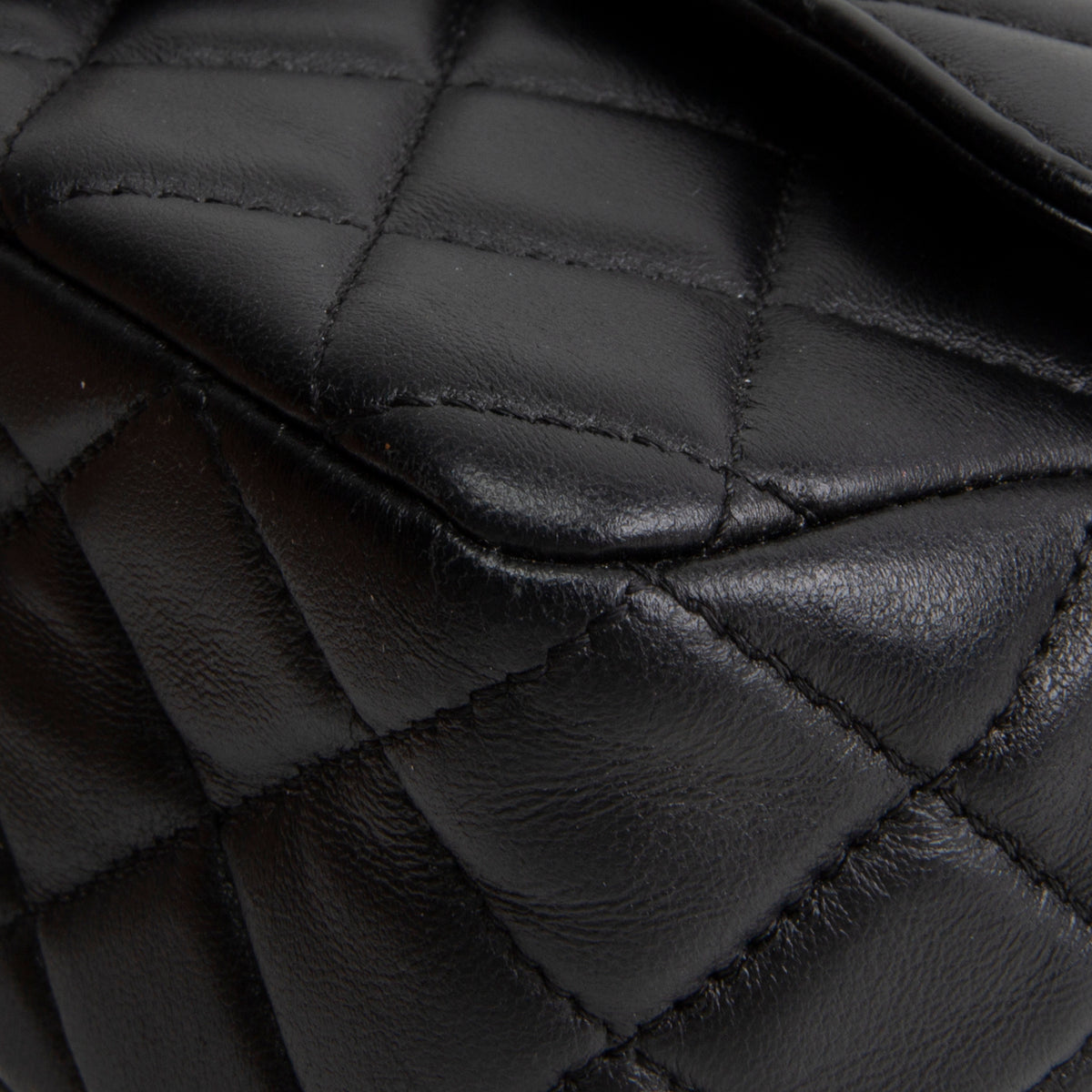CHANEL Lambskin Quilted Mini Strass on Top Handle Flap Bag