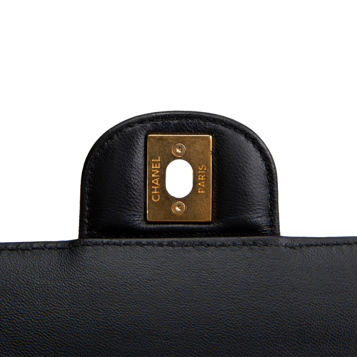 CHANEL Lambskin Quilted Mini Strass on Top Handle Flap Bag