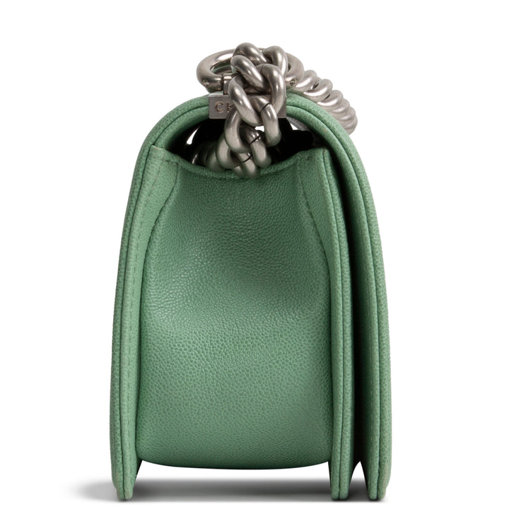 CHANEL Caviar Small Boy Bag - Mint