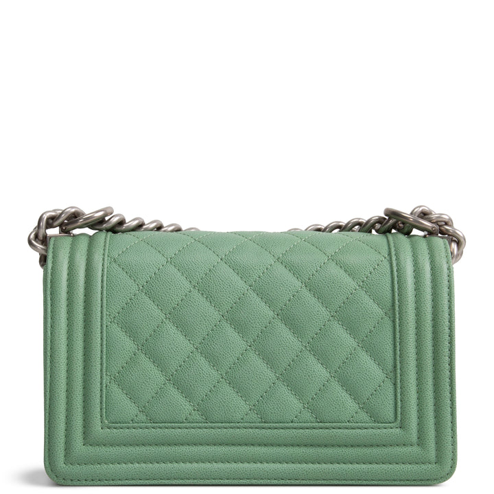 CHANEL Caviar Small Boy Bag - Mint