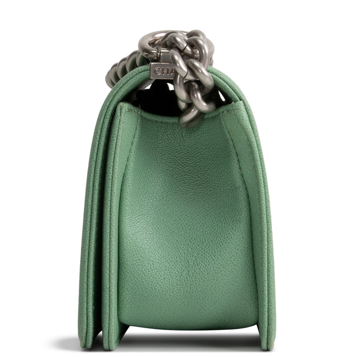 CHANEL Caviar Small Boy Bag - Mint