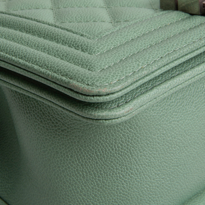 CHANEL Caviar Small Boy Bag - Mint