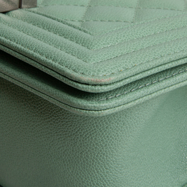 CHANEL Caviar Small Boy Bag - Mint