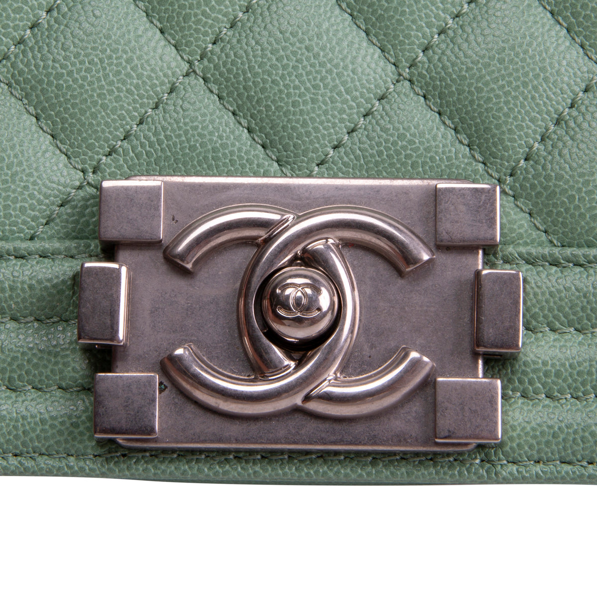 CHANEL Caviar Small Boy Bag - Mint