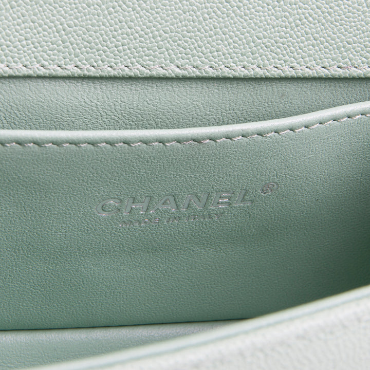 CHANEL Caviar Small Boy Bag - Mint