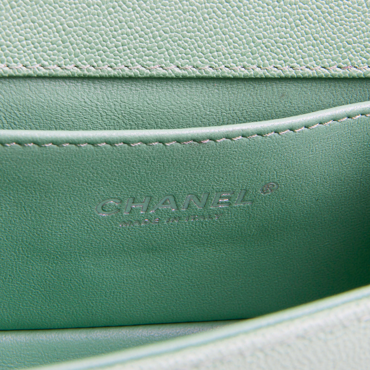 CHANEL Caviar Small Boy Bag - Mint