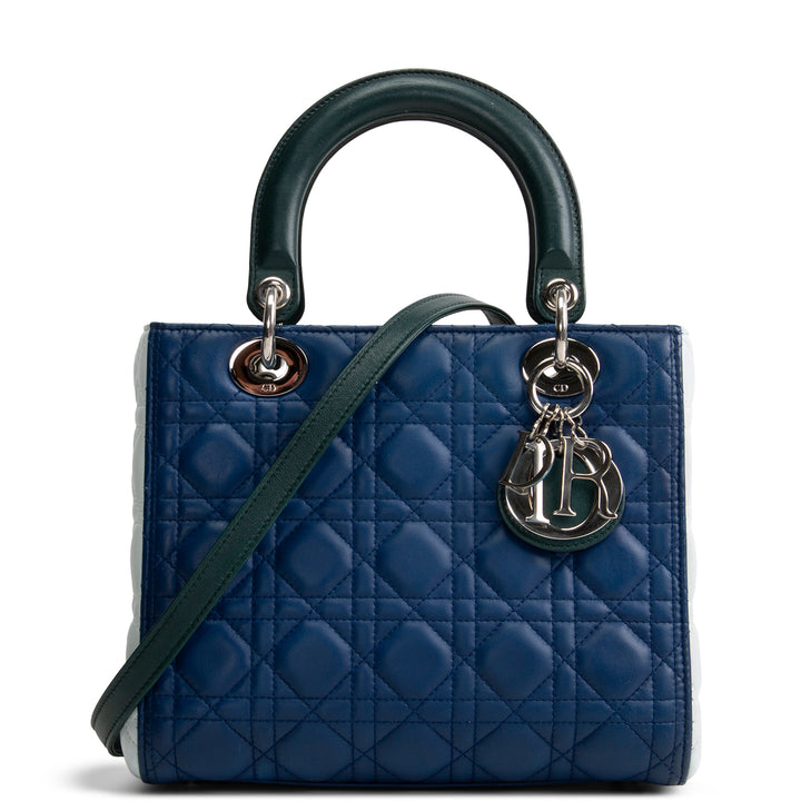 DIOR Tri-Color Medium Lady Dior Bag