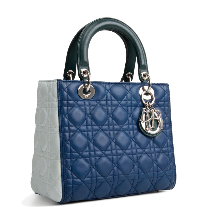 DIOR Tri-Color Medium Lady Dior Bag