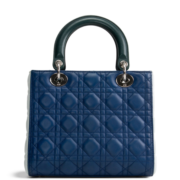 DIOR Tri-Color Medium Lady Dior Bag