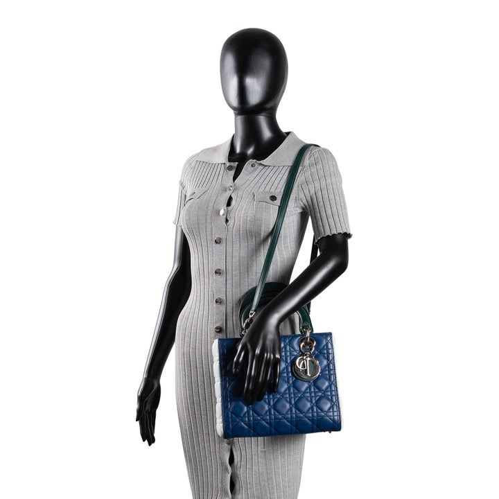 DIOR Tri-Color Medium Lady Dior Bag