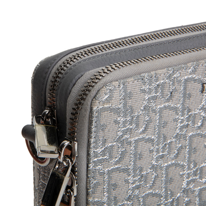 DIOR Oblique Double Zip Messenger Pouch