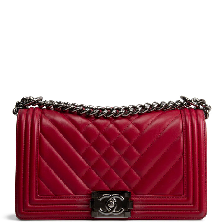 CHANEL Chevron Quilted Medium Boy Flap Bag OUTLET FINAL SALE