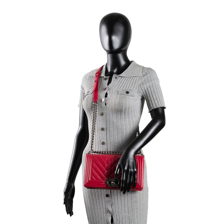 CHANEL Chevron Quilted Medium Boy Flap Bag OUTLET FINAL SALE