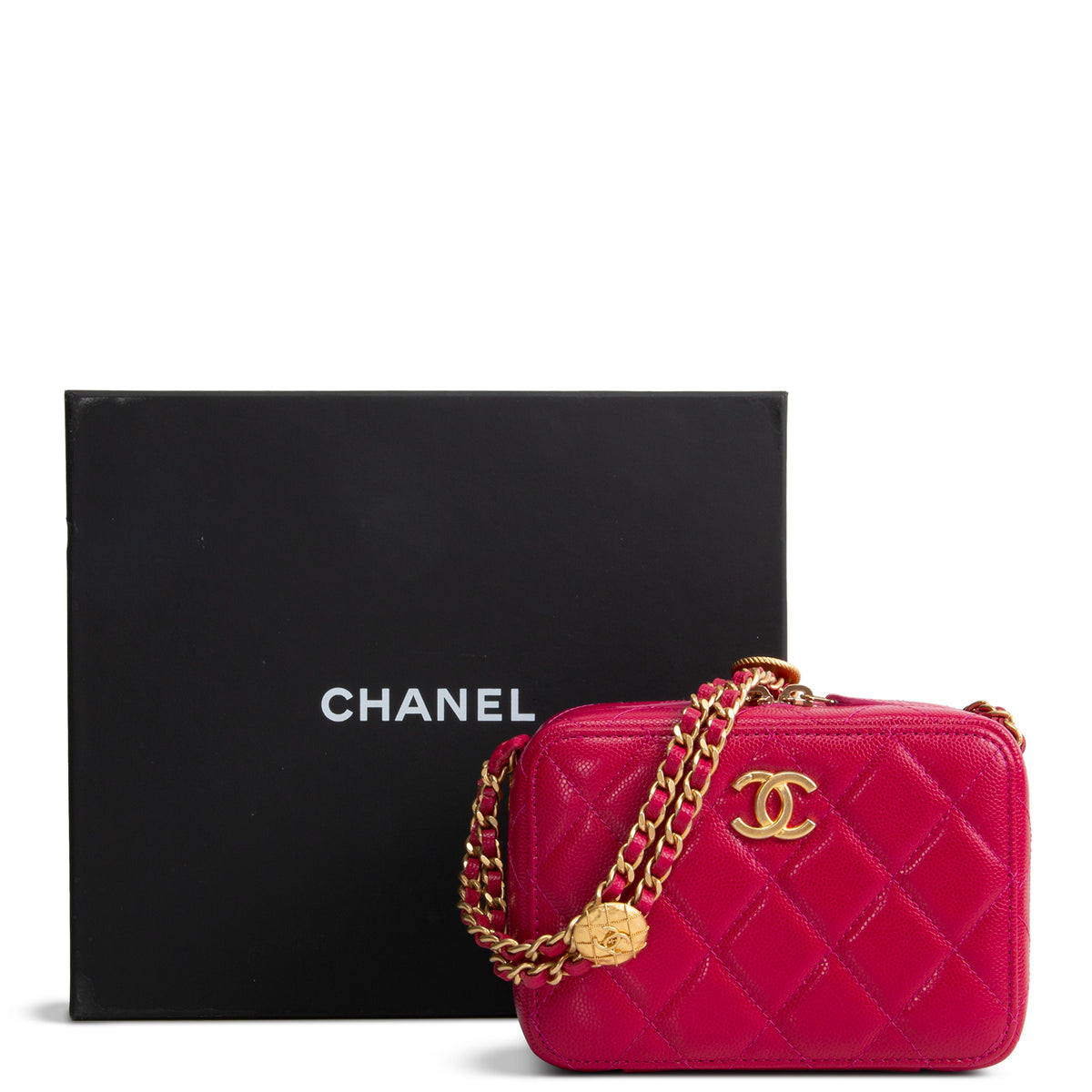 CHANEL Pink Medallion Vanity Case