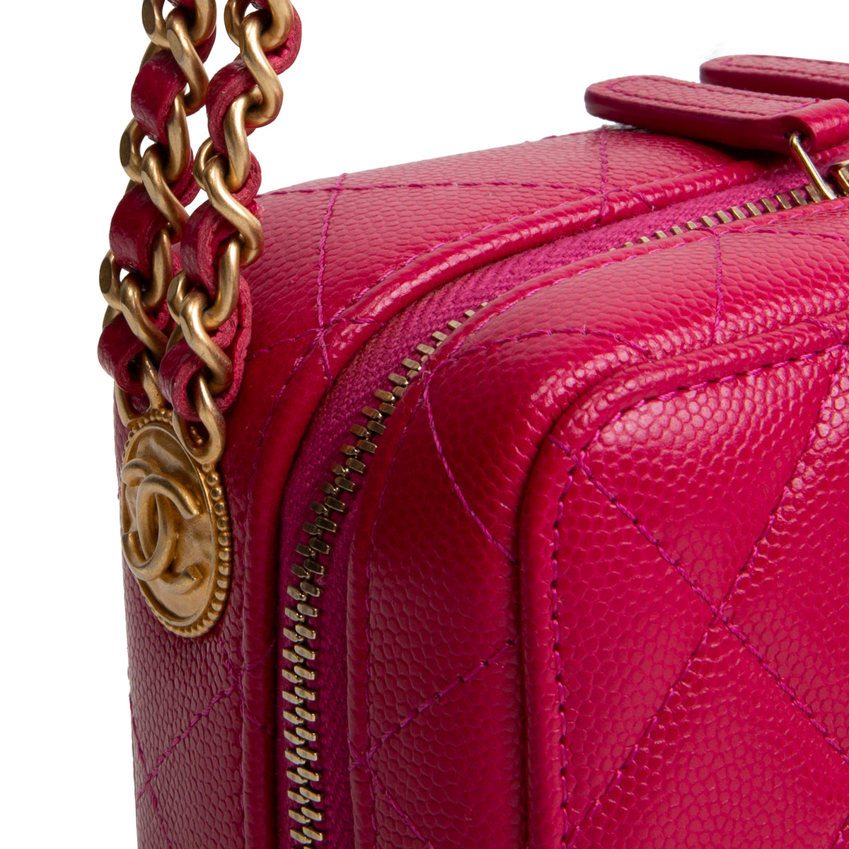 CHANEL Pink Medallion Vanity Case