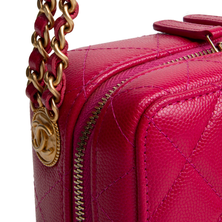 CHANEL Pink Medallion Vanity Case