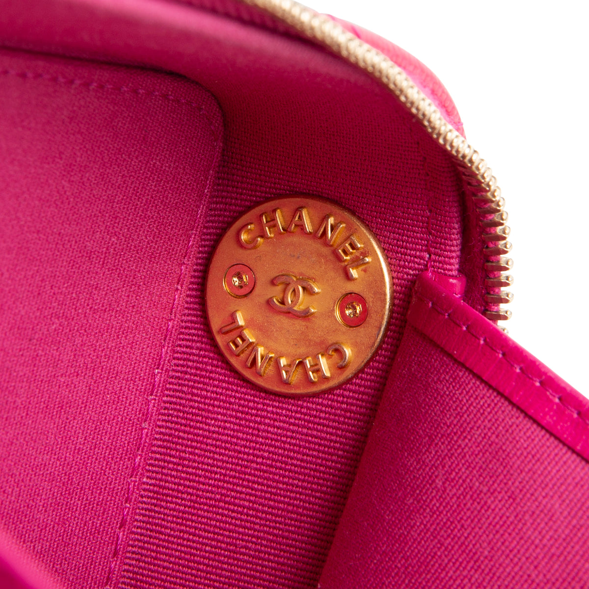 CHANEL Pink Medallion Vanity Case