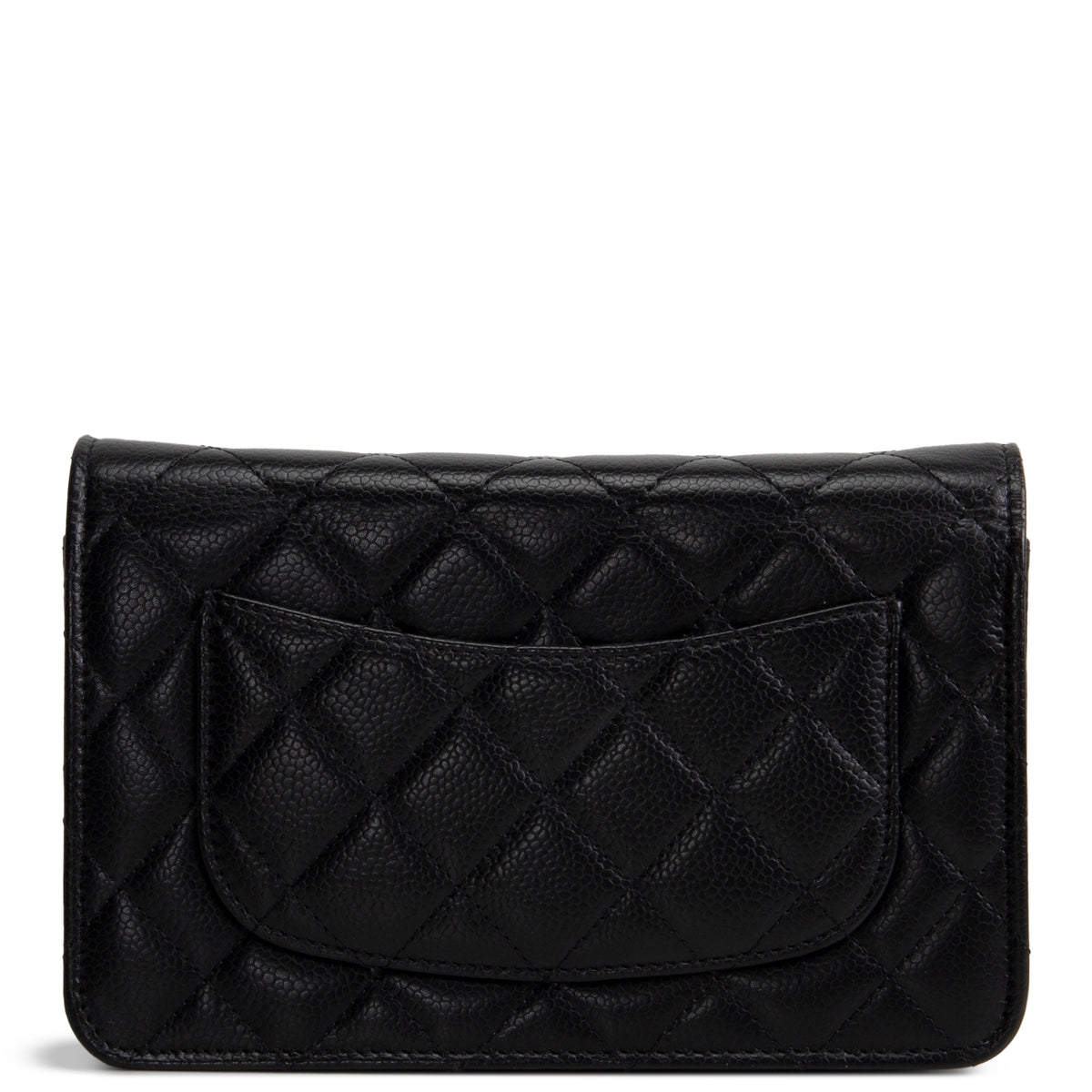 CHANEL Quilted Caviar Wallet on Chain