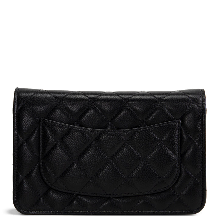 CHANEL Quilted Caviar Wallet on Chain