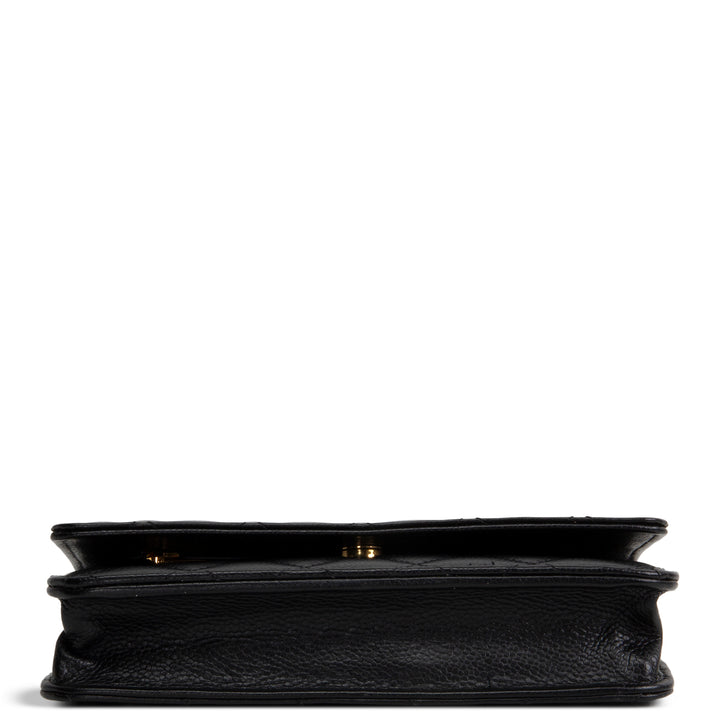 CHANEL Quilted Caviar Wallet on Chain
