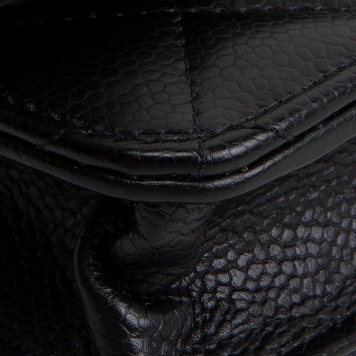 CHANEL Quilted Caviar Wallet on Chain