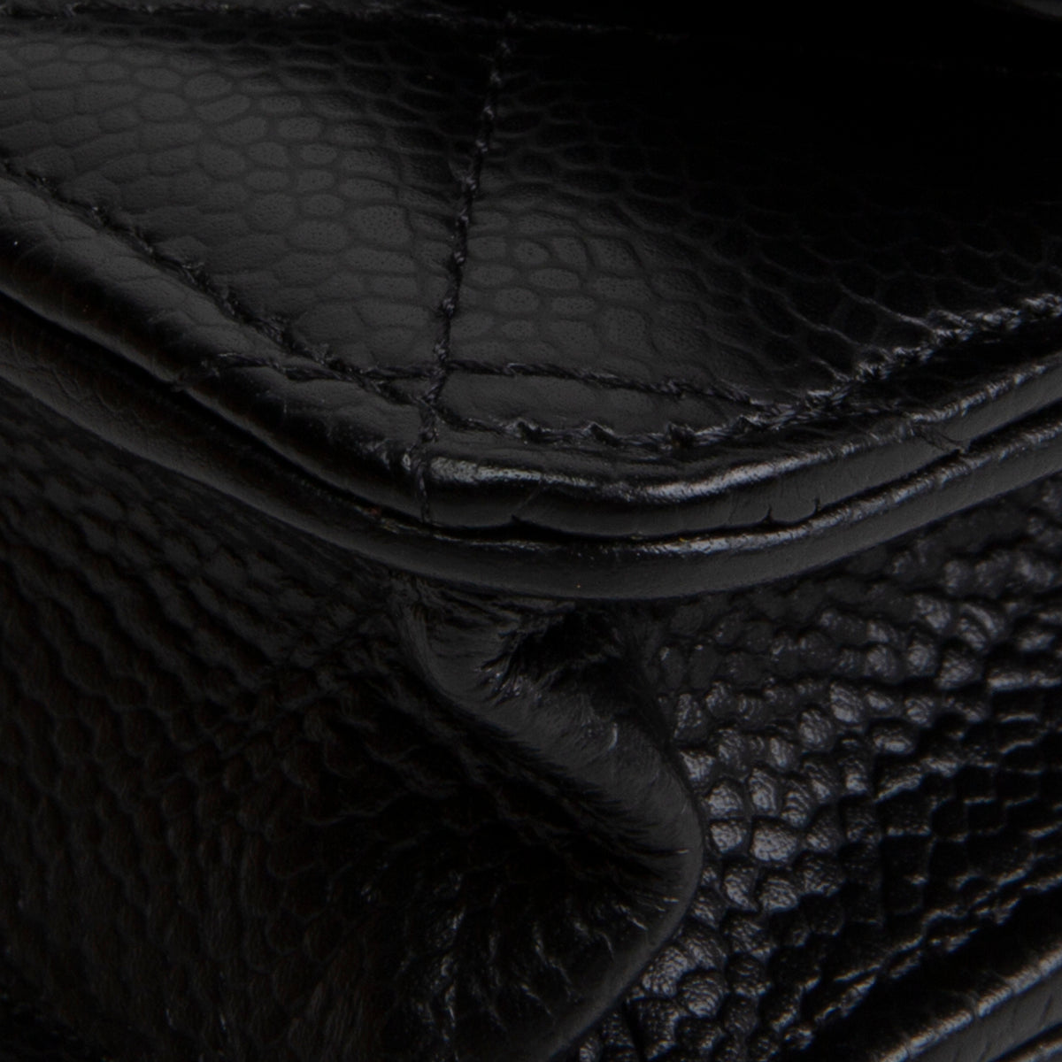CHANEL Quilted Caviar Wallet on Chain